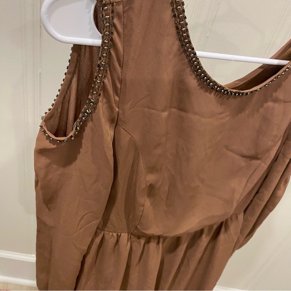 Brown Cold Shoulder Dress - Picture 9 of 10
